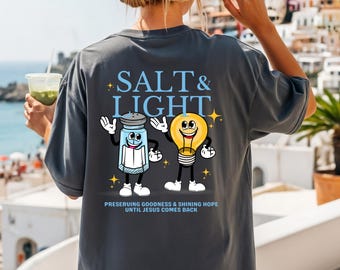Comfort Colors Tee, Christian Graphic Tee, Christian T-shirt, Salt & Light, Christian Gift, Bible Verse T-shirt, Faith-Based Shirt, Matthew