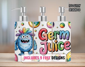 Kids Soap Dispenser Sublimation Wrap Hand Soap Dispenser Kids Bathroom Download soap dispenser designs png Monster Bathroom Decor
