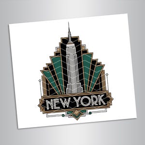 New York Trip Shirt Png, NYC Shirt Sublimation Design, Retro New York City Big Apple Digital Download, Art Deco New York City Empire State