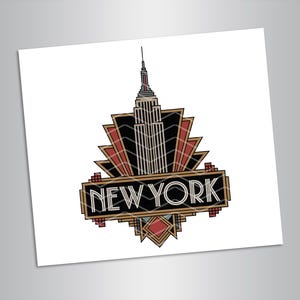 New York Trip Shirt Png, NYC Shirt Sublimation Design, Retro New York City Big Apple Digital Download Empire State Building Art Deco