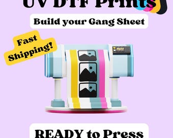 Custom UV DTF Transfer Gang Sheets, Vibrant Durable Stickers