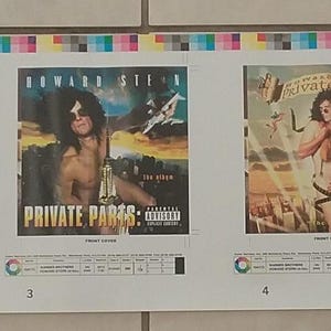 Portada de prueba de partes privadas de Howard Stern, arte de portada poco común, solo promocional