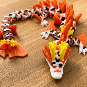 Koi Dragon Articulated Fidget Toy, Flexible Dragon, Desk Companion, Sensory Toy, Collectible Fantasy Dragon, Gift for Dragon Love birthday