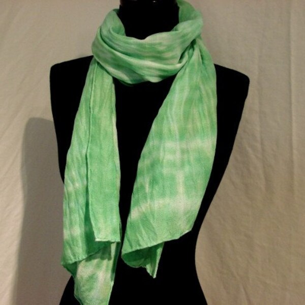 Wool and Silk Hand Dyed Scarf