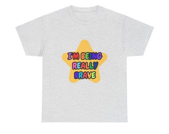Colorful Unisex Tee, Brave Graphic Shirt, Vibrant Cotton T-shirt, Bold Rainbow Top, Fun Color Tee for Men and Women