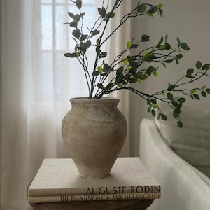 Small Antique Spanish Terracotta Pot | Rustic Mediterranean Vessel | Aged Clay Pottery | Farmhouse Shelf Decor | European Antique