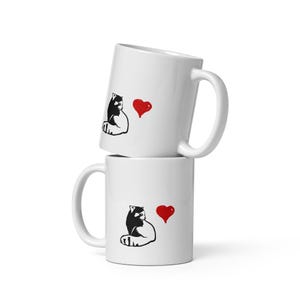 Hand-Drawn Red Panda Mug Unique Wildlife Art Ceramic Cup Cute Animal Lover Gift Fun Red Panda Illustration Coffee Mug black white mug gift