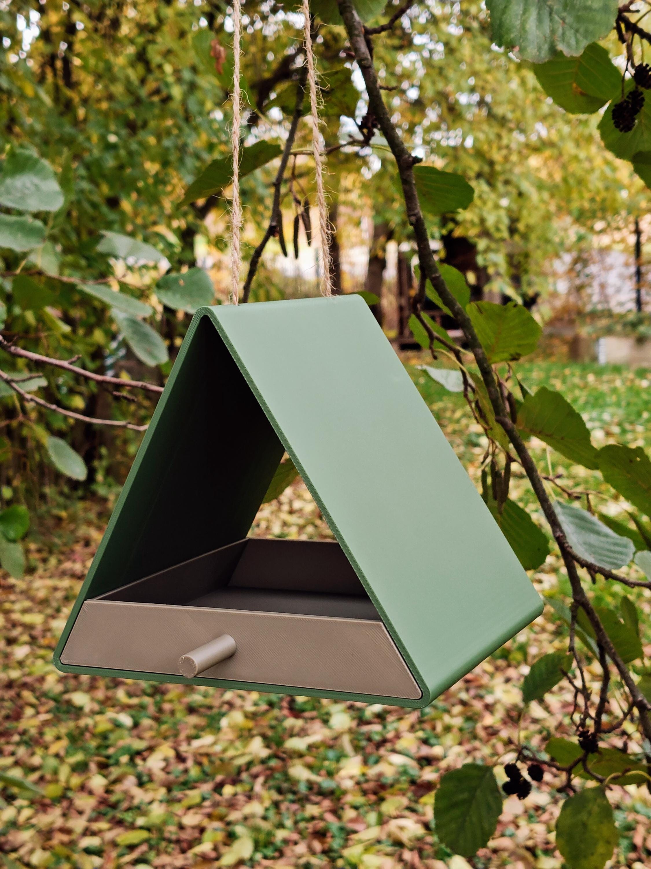 Mangiatoia Per Uccelli, Casette In Legno Dispenser Di Mangime Da Esterno, Decorazione Da Giardino, Marrone, Relaxdays | Leroy Merlin - Foto 5