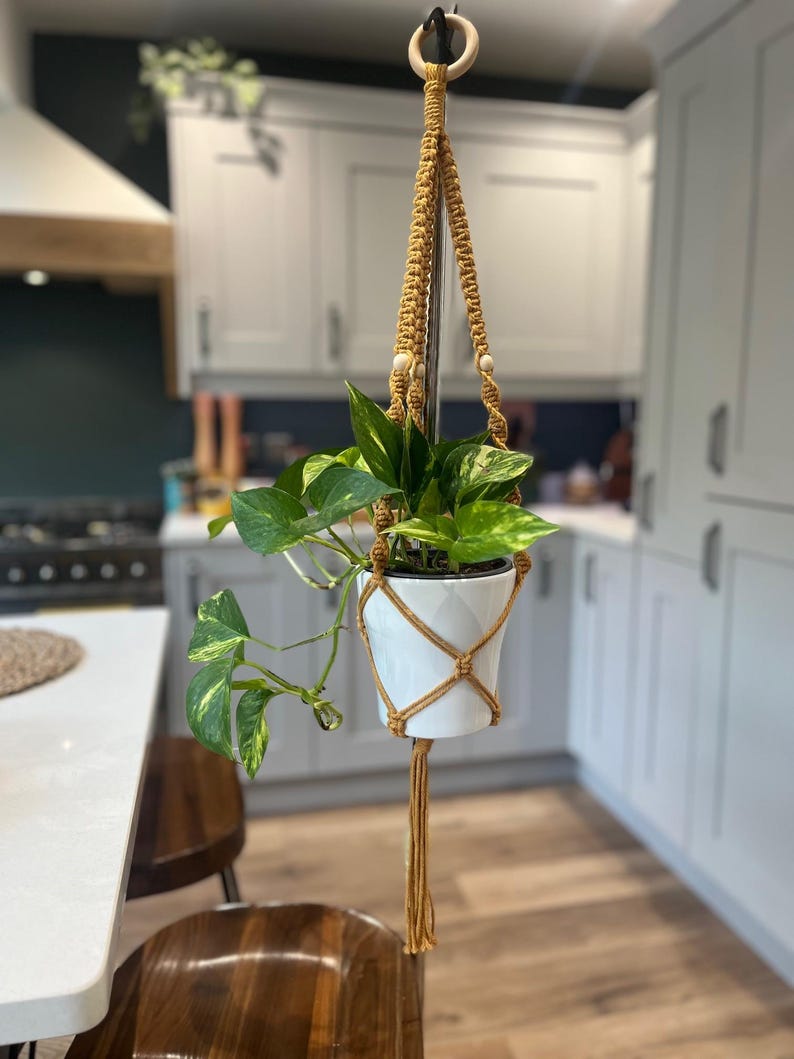 Handmade Macramé Plant Hanger - Etsy - Handmade Ceramic Macrame Plant Hangers