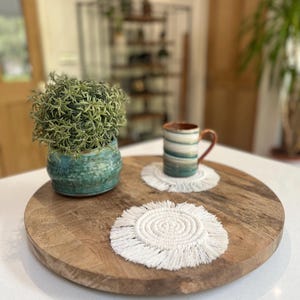 Handgemachte Boho Macramé Runde Untersetzer
