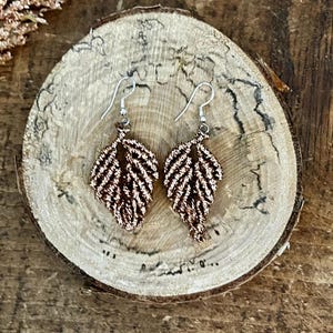 Sterling Silver Macramé Leaf Earrings | Handmade Boho Dangle Earrings | Lightweight Botanical Jewellery | Gift for Her | Nature Inspired