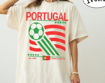 Portugal Fußball Shirt, Fußball Tshirt, Fußballfan Geschenk, Portugal Fan Shirt, Retro Fußball Tshirt