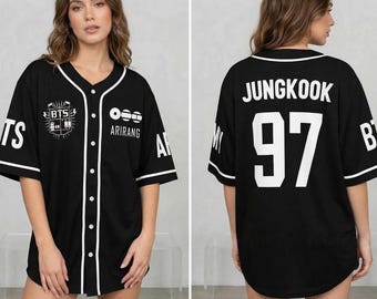 Custom BTS Arirang Baseball Jersey, Kpop Bangtan Army Shirt, Kpop Gift for Bangtan Fans, BTS World Tour 2026 Merch Army Jersey