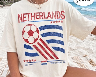Niederlande Fußball Shirt, Vintage Niederlande Fußball Tshirt, Fußballfan Geschenk, Holland Fan Shirt, Geschenk für Fußballfans