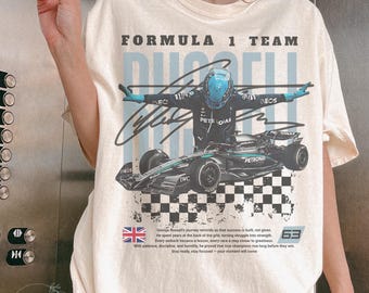 George Russell T-shirt ,Russell Fan Merch, Perfect Gift for Racing Fan, Formula 1 Russell Fan Gift, Russell Shirt Apparel,Comfort Colors Tee