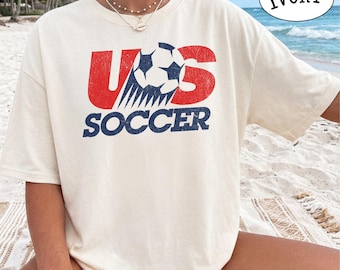Retro USA Soccer Shirt, USA Soccer Tshirt, Soccer Fan Gift, Vintage Football US Tee