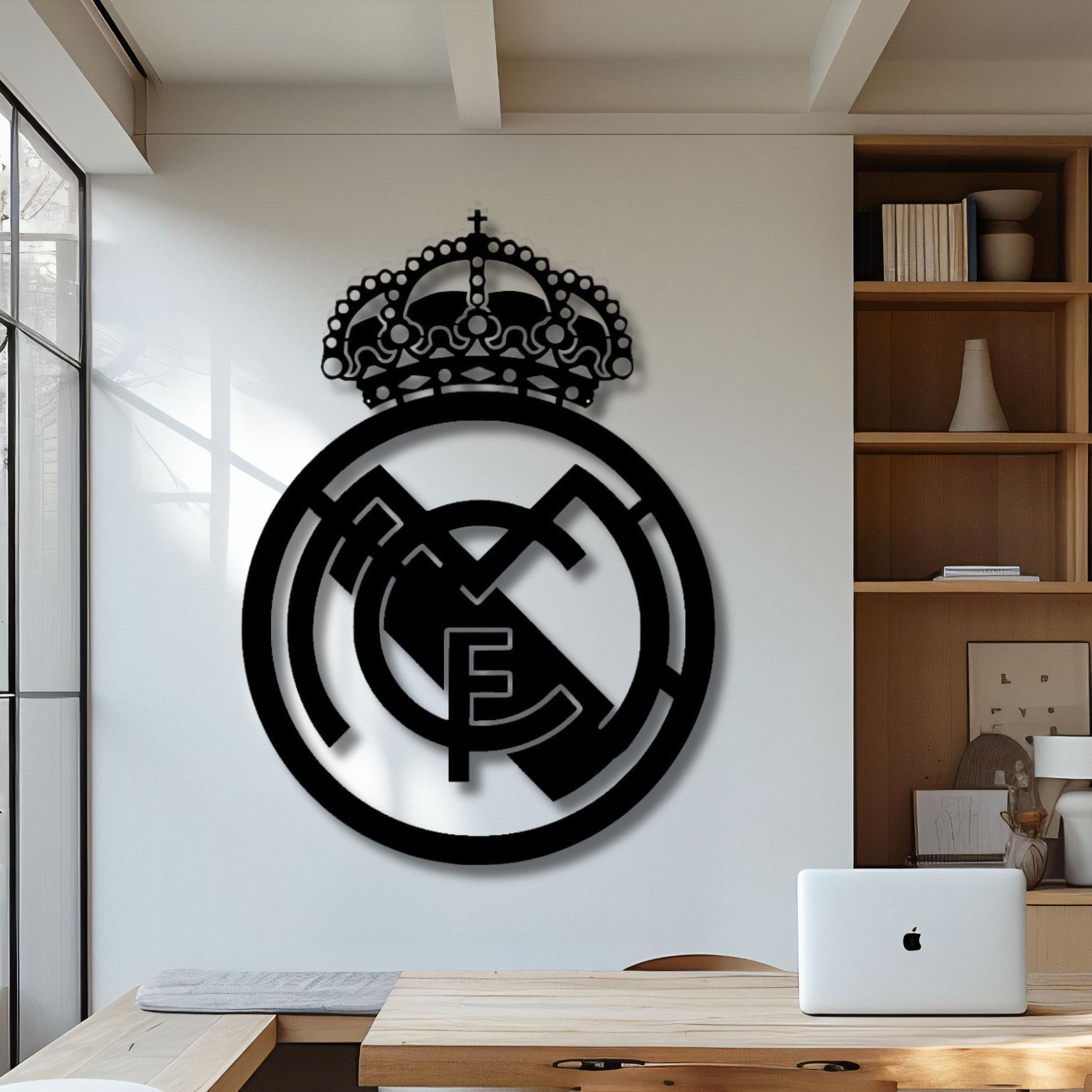 Real Madrid Metal Wall Art, Real Madrid Fans Gift,Real Madrid Metal Wall Sign, Father's Day Gift, Mancave Metal Sign Decor
