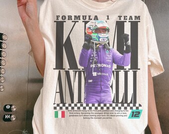 Kimi Antonelli T-Shirt, F1 Fan Merch, perfektes Geschenk für Rennsportfan, Formel 1 Antonelli Fan Geschenk, Renntag Shirt, F1 Bekleidung