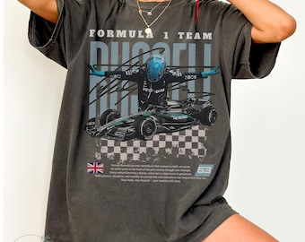 George Russel T-Shirt, Russel Fan Merch, perfektes Geschenk für Rennsport-Fan, Formel 1 Russel-Fan Geschenk, Russel Shirt Bekleidung, Comfort Colors Tee