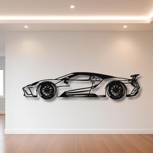 Car Metal Sign, Sport Car Silhouette, Minimalist Car Sign, Auto Sign, Car Lover Metal Sign, Supercar Metal Art, Father Day Gift Metal Sign