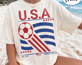 USA Fußball Shirt, Vintage USA Fußball Tshirt, Fußballfan Geschenk, USA Fan Shirt, Geschenk für Fußballfans