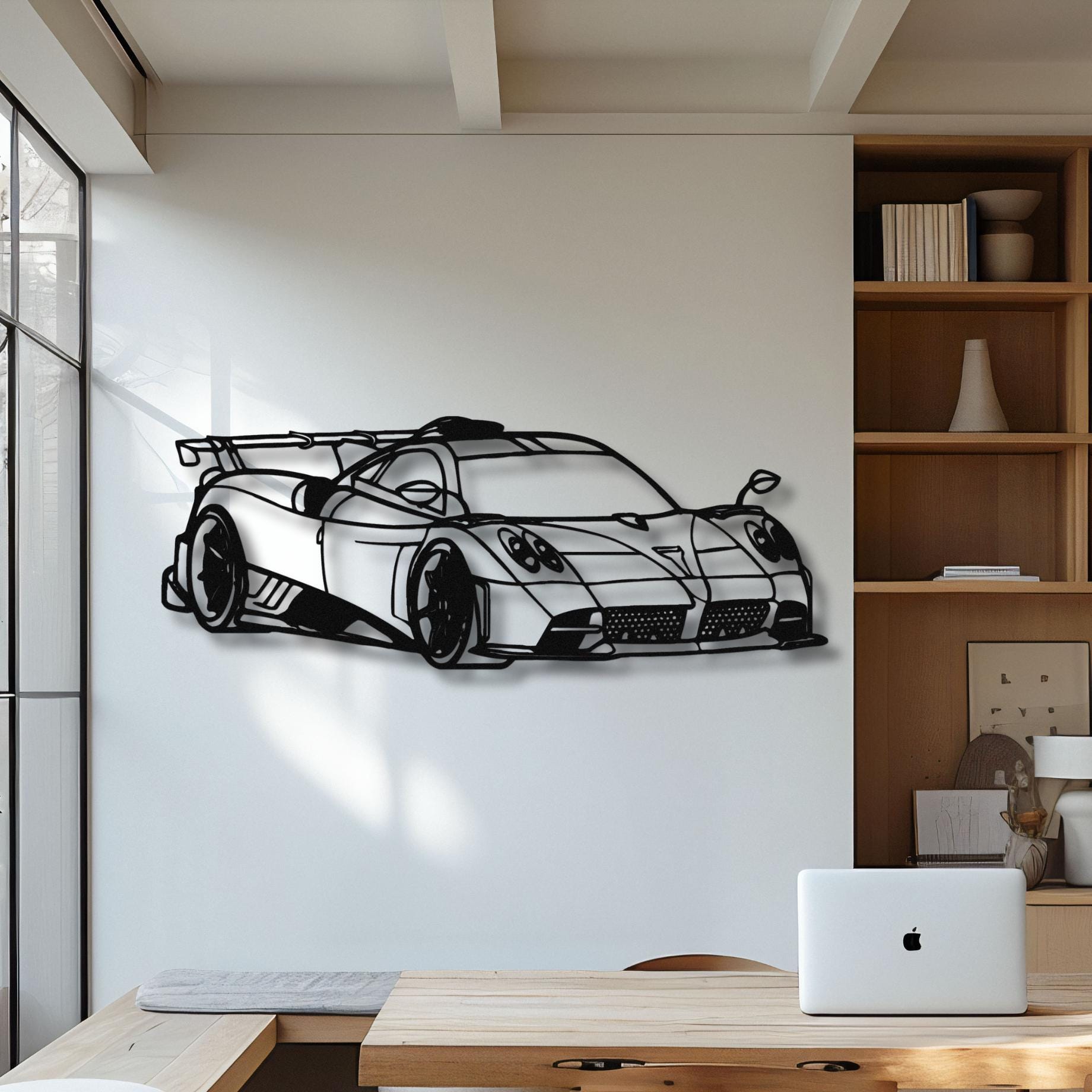 Car Metal Sign, Sport Car Silhouette, Minimalist Car Sign, Auto Sign, Car Lover Metal Sign, Supercar Metal Art, Father Day Gift Metal Sign