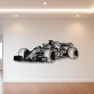 Formula 1 Car Metal Sign, F1 Car Silhouette, Minimalist Formula 1 Car Sign, Auto Sign, Car Lover Name Sign, Home Metal Art, Father Day Gift