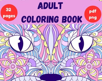 Animal Coloring Book: 32 Mandala Designs for Adults (PDF)