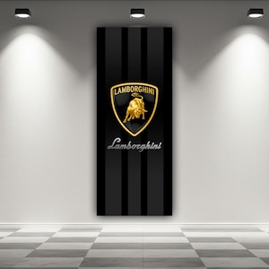 Lamborghini Automotive Branded Banner, Garage, Man Cave, Auto Gift