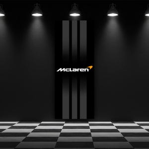 Mclaren Automotive Branded Banner, Garage, Man Cave, Auto Gift