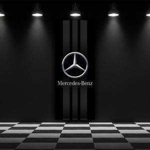 Mercedes Automotive Branded Banner, Garage, Man Cave, Auto Gift