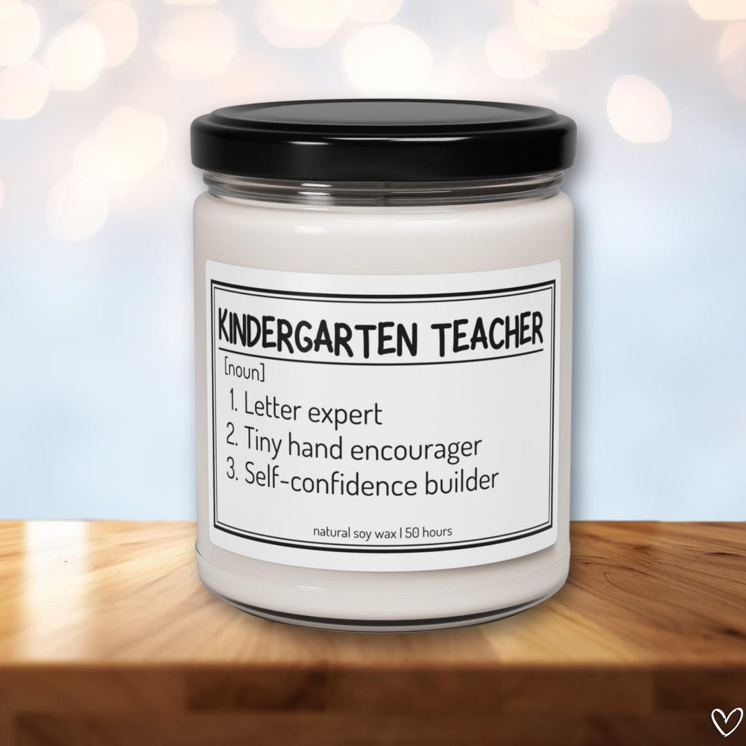 Kindergarten Teacher Appreciation Candle Gift for Elementary Teacher ...
