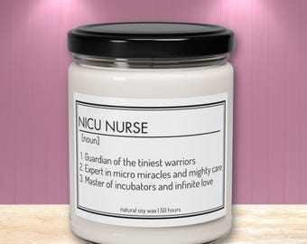 NICU Nurse Candle Gift for Neonatal Nurse Birthday Christmas Present for RN LPN Thank You Neonatal Nurse Graduation Nurse Appreciation Week