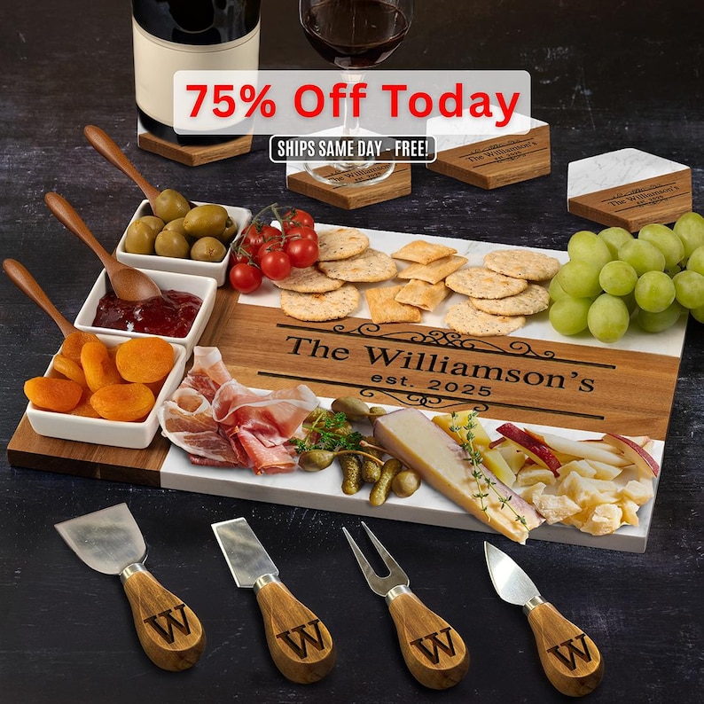 personalized charcuterie board, wedding gift for couple