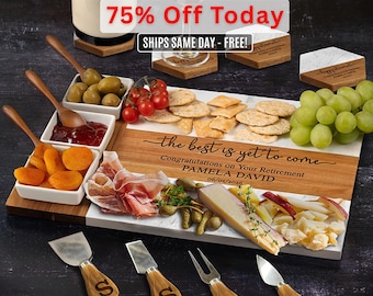 Retirement Gift, Personalized Charcuterie Board, Corporate Appreciation Custom Cutting Board, Coworker Farewell Party, Boss Thank You Gift