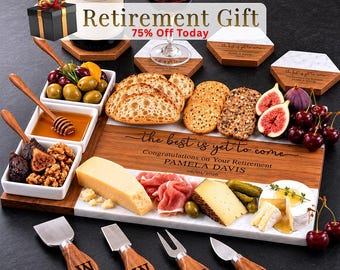 Retirement Gift, Personalized Charcuterie Board, Corporate Appreciation Custom Cutting Board, Coworker Farewell Party, Boss Thank You Gift