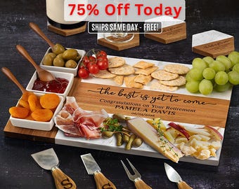 Retirement Gift, Personalized Charcuterie Board, Corporate Appreciation Custom Cutting Board, Coworker Farewell Party, Boss Thank You Gift