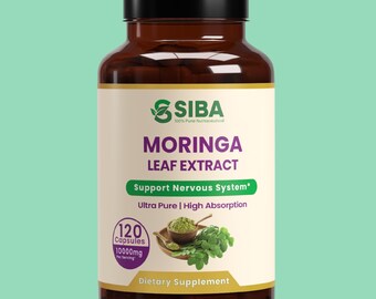 Organic Moringa Leaf Extract, Superfood Supplement, 5000mg (120 Capsules)