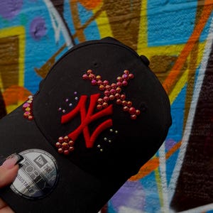 Custom New era Red pearl cap