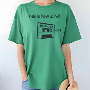 Camiseta retrô dos anos 80 com fita cassete, camiseta vintage para amantes da música, camiseta engraçada com estampa dos anos 80, camiseta nostálgica retrô, presente musical para ele ou ela