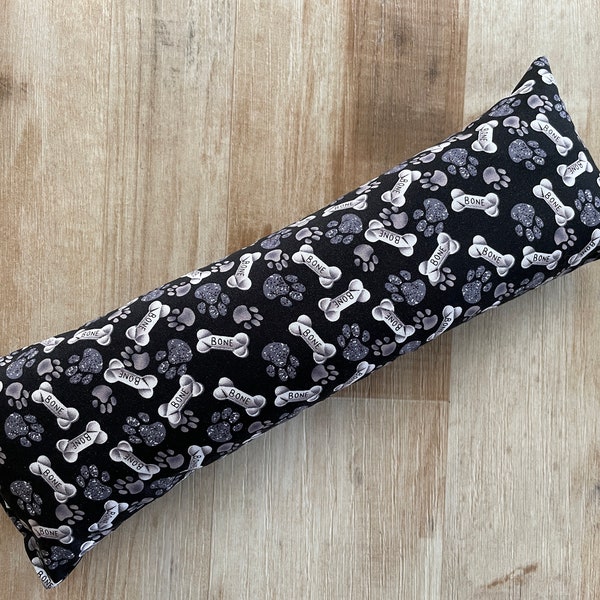 Lumbar Back and Neck Support Roll - Lumbar Pillow - Neck Pillow - Aromatic Cedar and Lavender - Black Gray Dogbone