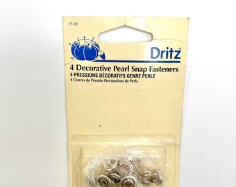 Pink Pearl Snaps Round 7/16" Set of 4 Dritz Vintage