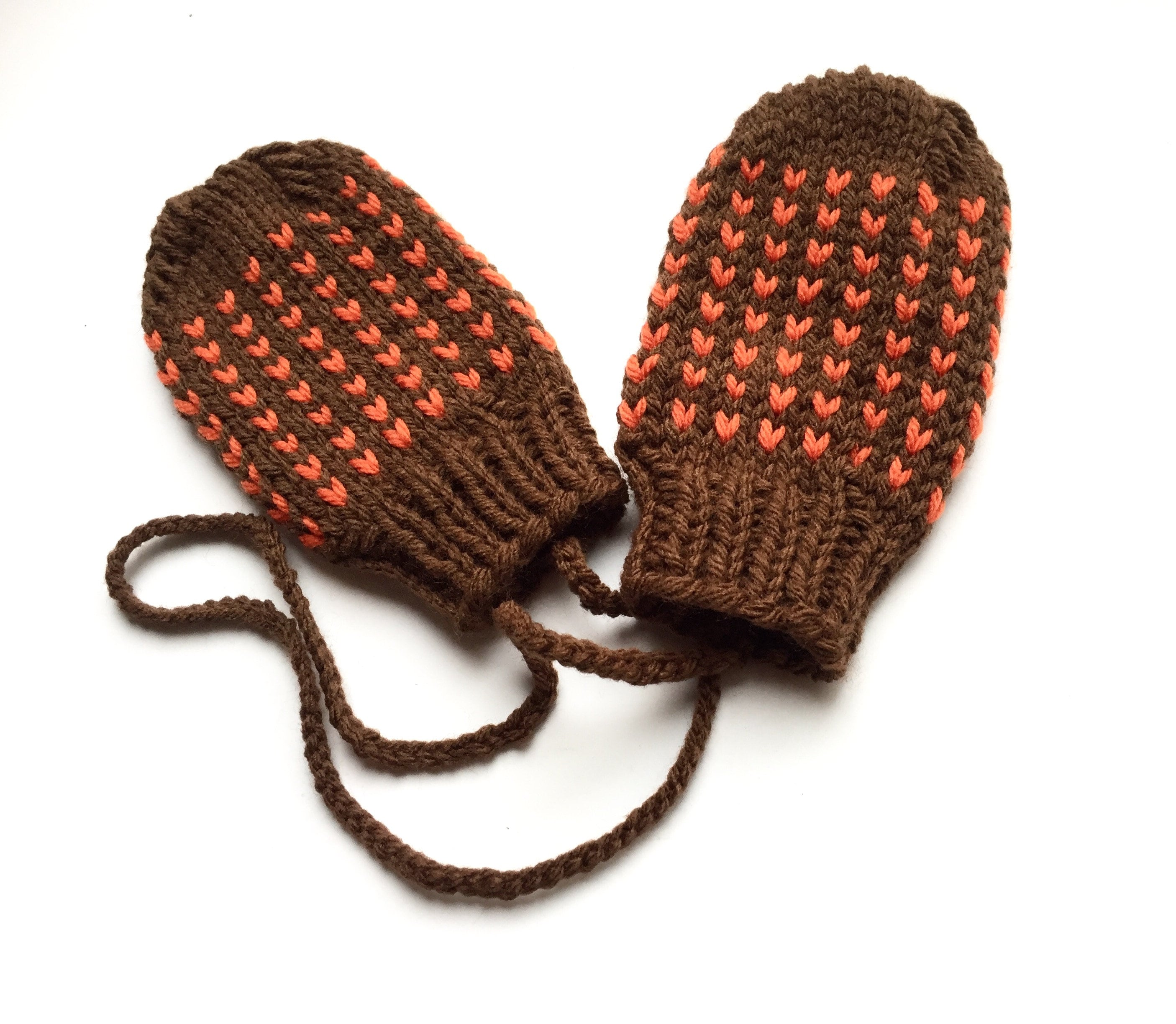 Baby Toddler Mittens on a String Thumbless Extra Warm Etsy 日本