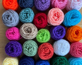 Scrap Yarn for Granny Square Plastic Canvas Scrap Afghan Crochet Knit 24 Balls