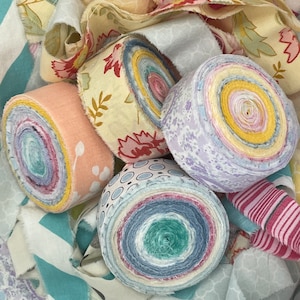 Rag Rug Fabric Strips, 15 yd Roll, Mixed Color Prints & Solids