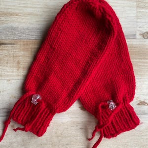 Thumbless Adaptive Mittens for Special Needs Teen Red