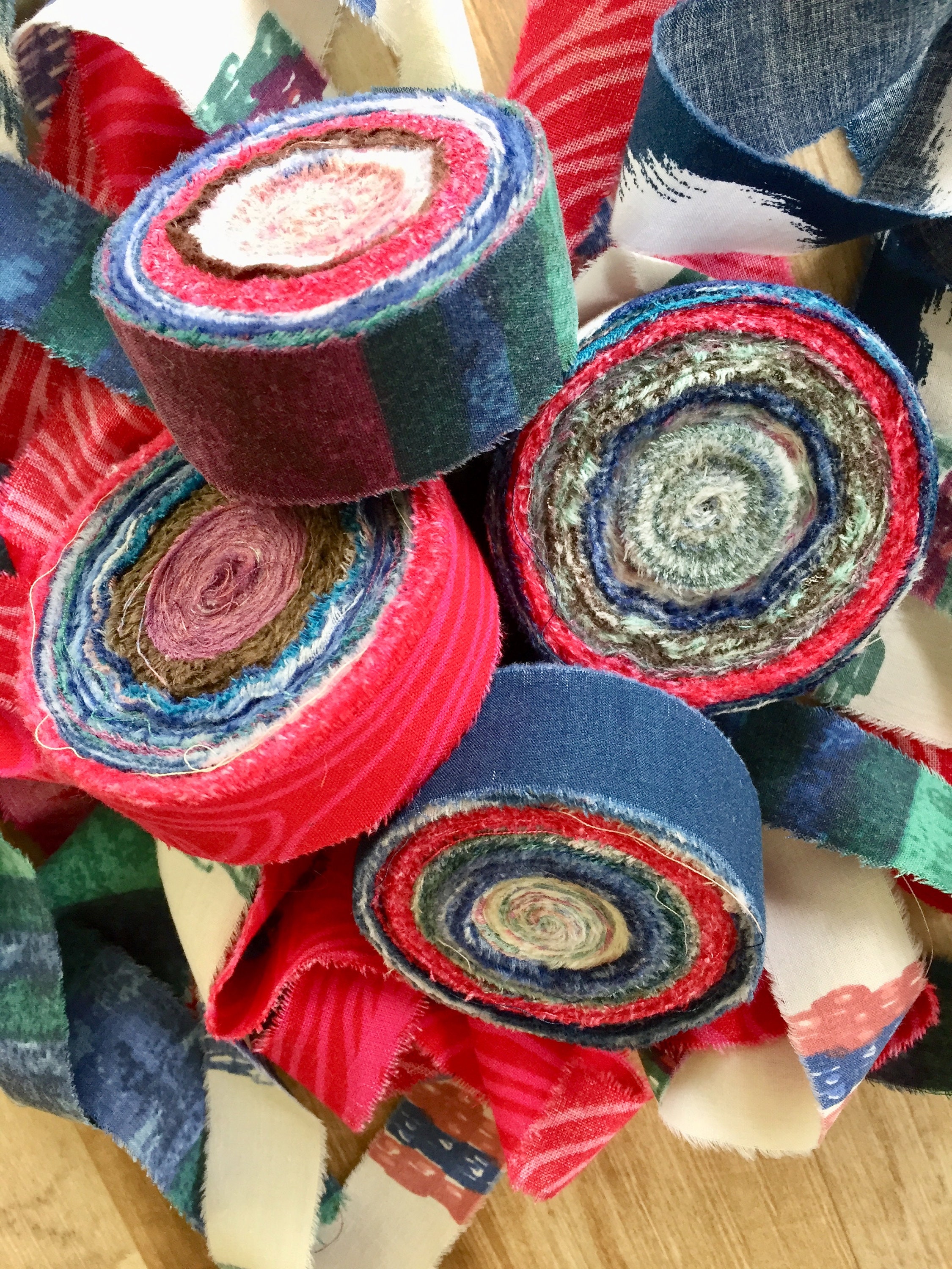 Rag Rug Fabric Strips Toothbrush Rug Yarn Banner Strips Amish Knot