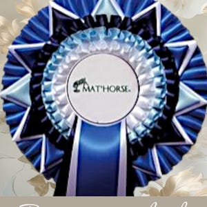 Custom Ribbon Rosette – Personalized Text and Logo, Horse Show, Weddings