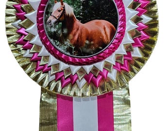 Custom Prestige Rosette Ribbon – Dog & Horse Show Award