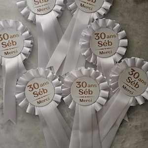Personalized Mini Rosettes for Competitions & Celebrations(10cm)– Award Ribbon – Horse competition – dog show – birthday –wedding- Decor flo